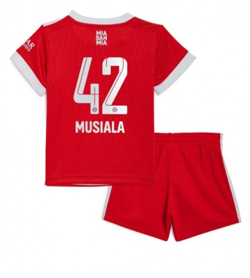 Bayern Munich Jamal Musiala #42 Hjemmedraktsett Barn 2022-23 Kortermet (+ Korte bukser)